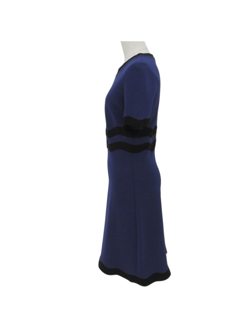 Gucci Bicolor Crew Neck Short Sleeve Dress Navy Black - Picture 4 of 9